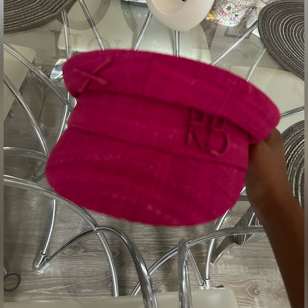 Never worn still has tags!!! Ruslan Baginskiy Pink Straw Baker Boy Hat